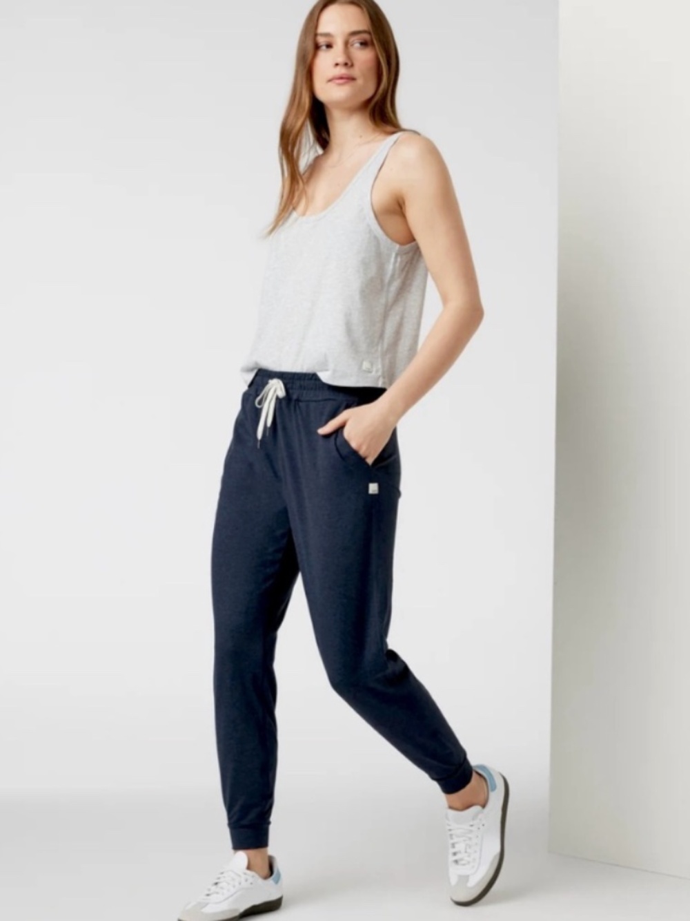 VUORI navy space dye joggers